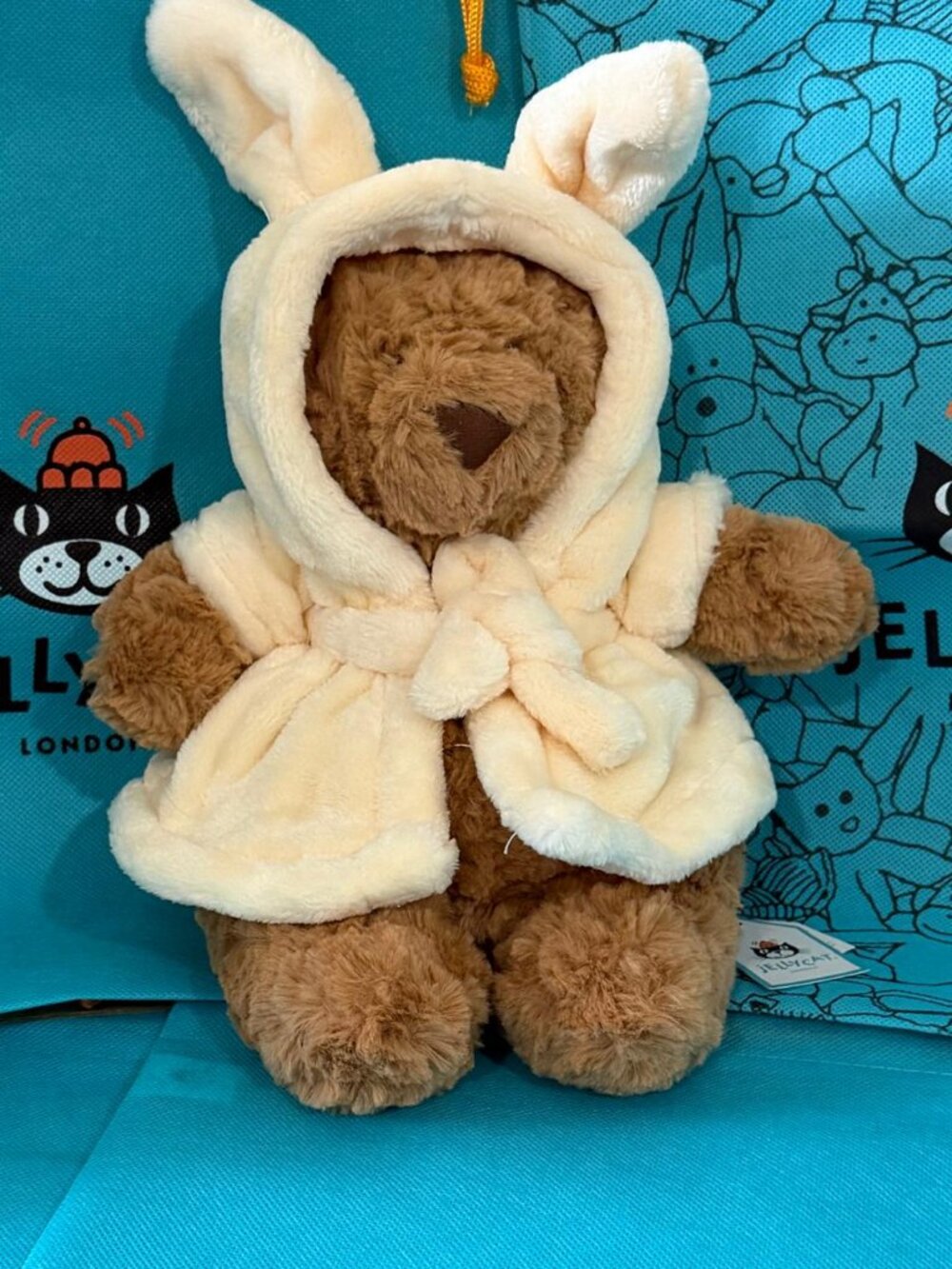 NWT Jellycat Bartholomew Bear in Bathrobe Plush Stuffed Animal